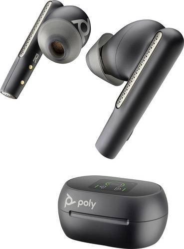 HP Voyager Free 60+ UC True Wireless In-Ear Kopfhörer mit Bluetooth und Mikrofon-Rauschunterdrückung in Schwarz inklusive Ladecase - Bild 1