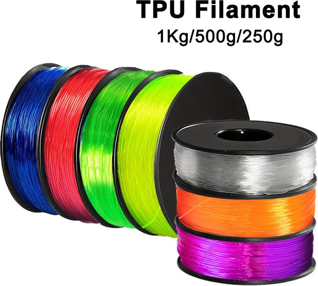 FlexMaterials TPU flexibles Filament 1,75 mm transparent blau für FDM 3D-Drucker - Bild 1