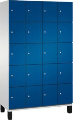 C+P Fächerschrank Cambio auf Füßen mit 20 Fächern, Korpus Lichtgrau und Front Enzianblau, H: 198,0 cm, B: 120,0 cm, T: 52,5 cm - Bild 2