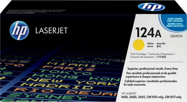 HP Toner Q6002A 124A Gelb für Laserdrucker mit 2.000 Seiten Kapazität - Bild 2