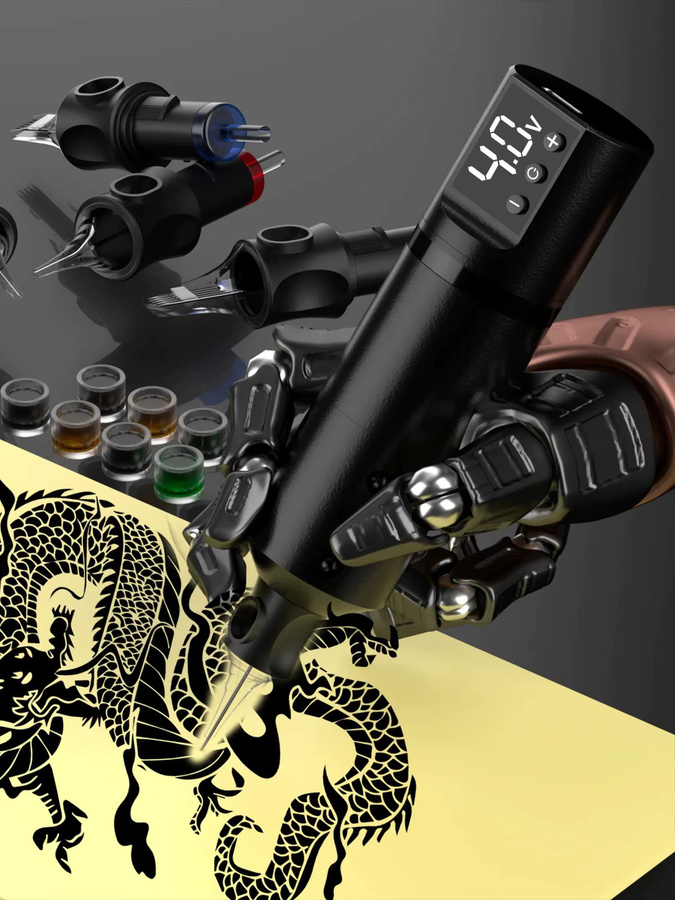 Poseidon V6 Tattoo Kit, Schwarz - Bild 3