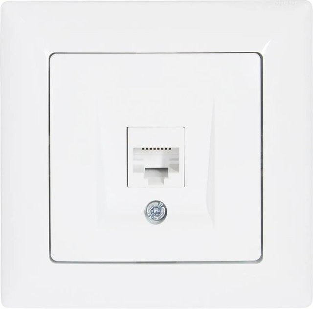 Günsan Visage Datenbuchse 1fach CAT5e Internet Netzwerk Weiß - Bild 1