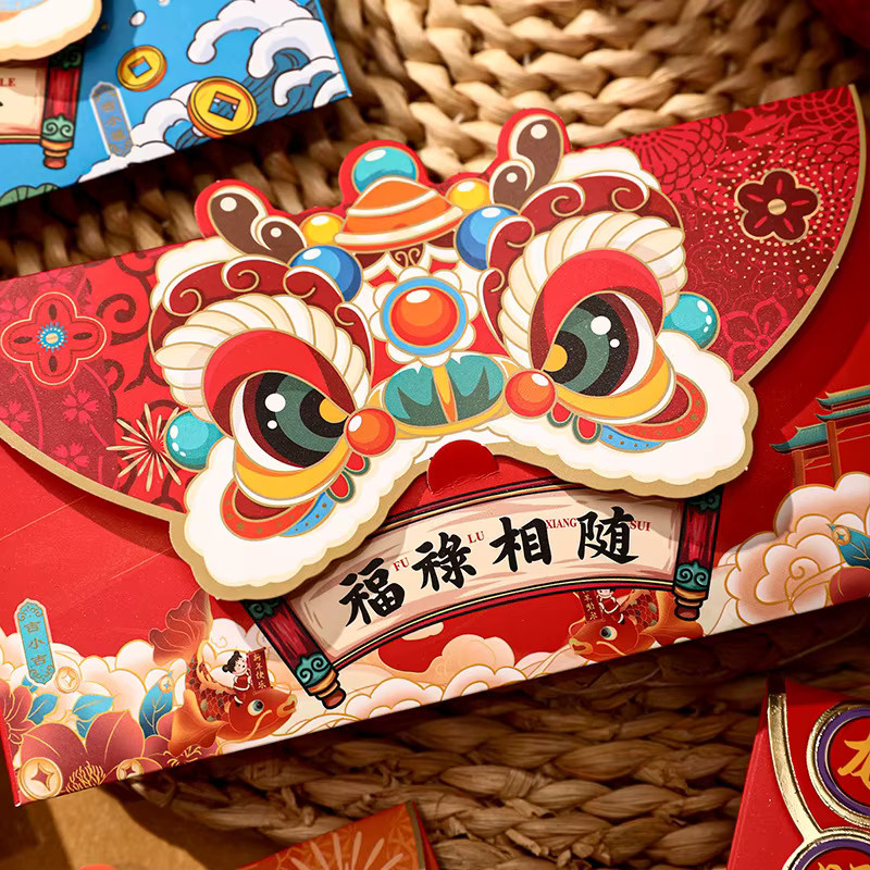 12 Stück rote Umschläge für das chinesische Neujahr aus Papier - Bild 2