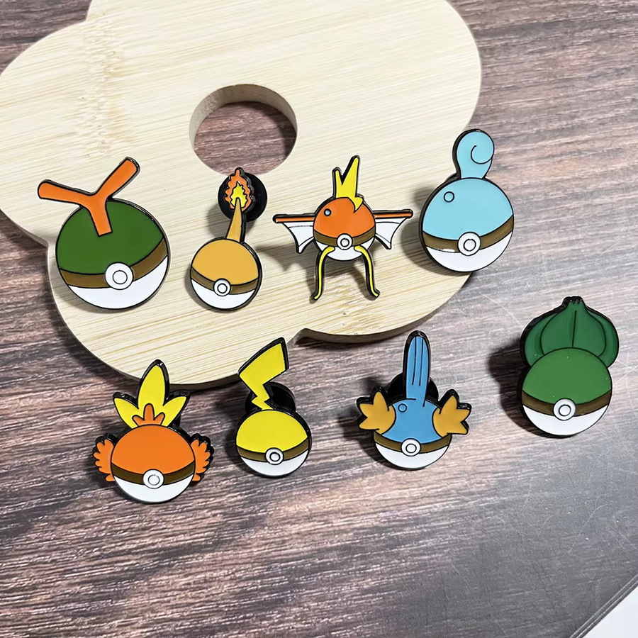 Bandai Pokémon Emaille-Pins-Set, 8-teiliges Set, Metall, Bunt / Mehrfarbig - Bild 4