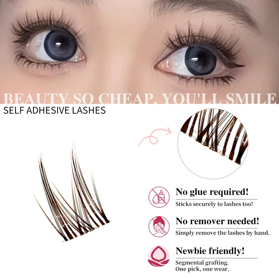 CNDK Magnetische Wimpern, 80 Cluster, natürlich, Unisex - Bild 2