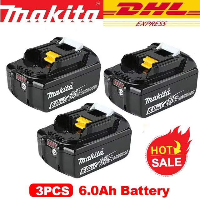 Makita 18V Li-Ion Akku 6,0 Ah in Schwarz für Elektrowerkzeuge BL1830 BL1830B BL1840 BL1840B BL1850 BL1850B - Bild 1