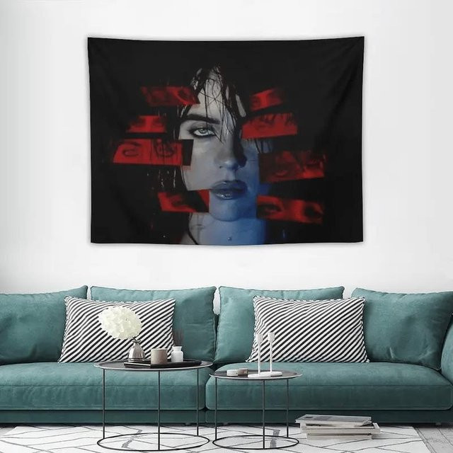 Billie Eilish Musikalbum Wandteppich JMG Household Supplies Schwarz B: 90 cm, H: 150 cm - Bild 1