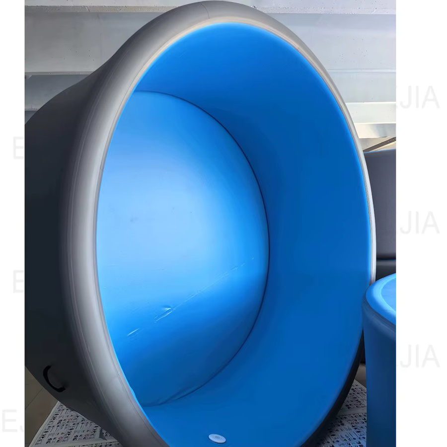 Ejia Aufblasbarer runder Gartenpool aus PVC in Grau, Durchmesser: 300 cm, Höhe: 120 cm - Bild 3