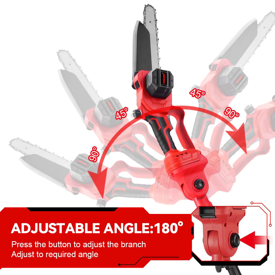 ONEVAN 2in1 Teleskop-Stabsäge und Gartenschere mit bürstenlosem Motor für Makita 18V LXT Akkus in Blau und Rot - Bild 2