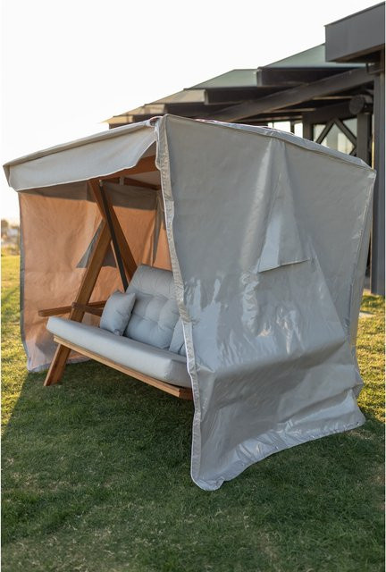Westmann Abdeckung für Hollywoodschaukel Sia 2400, Viva 2400 und Nova 2400, grau, wasserabweisend, B: 240 cm, H: 144 cm - Bild 1