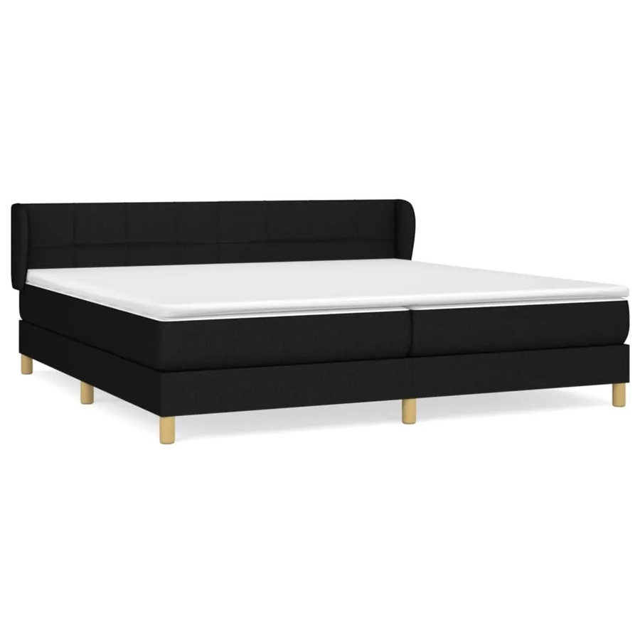 vidaXL Boxspringbett mit Matratze Hybrid-Design in Schwarz, B/T/H: 200 x 200 x 203 cm - Bild 2