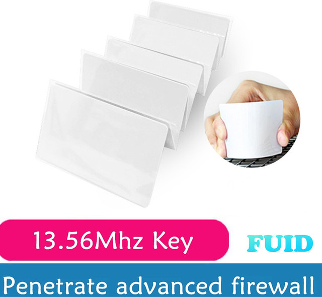 Anruhoo NFC Smart Chip Tag 1k S50, 13,56 MHz wiederbeschreibbare ISO14443 Gen3 Karte, Weiß - Bild 1