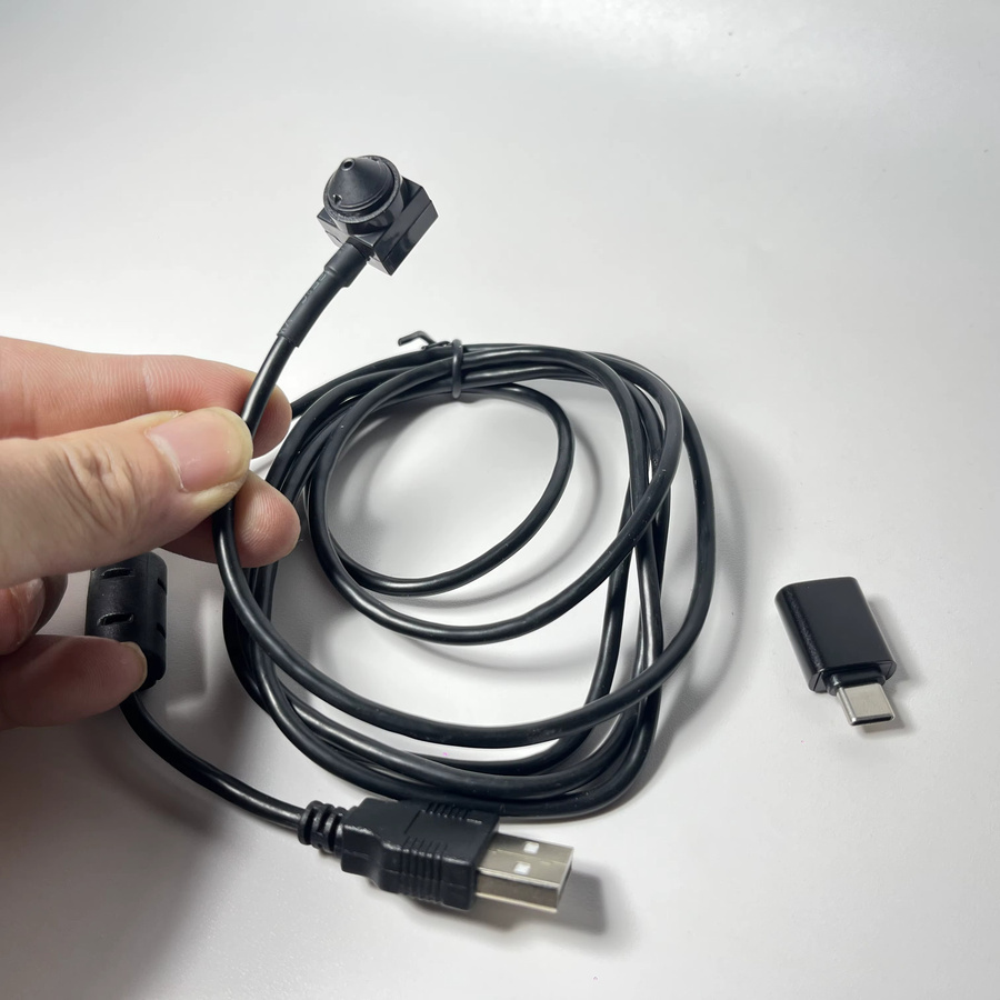 Mini-Laptop USB-Webkamera Full HD 1080P Video-CCTV Überwachungskamera in Schwarz mit USB-C und USB-A Anschluss für PC und Android - Bild 2