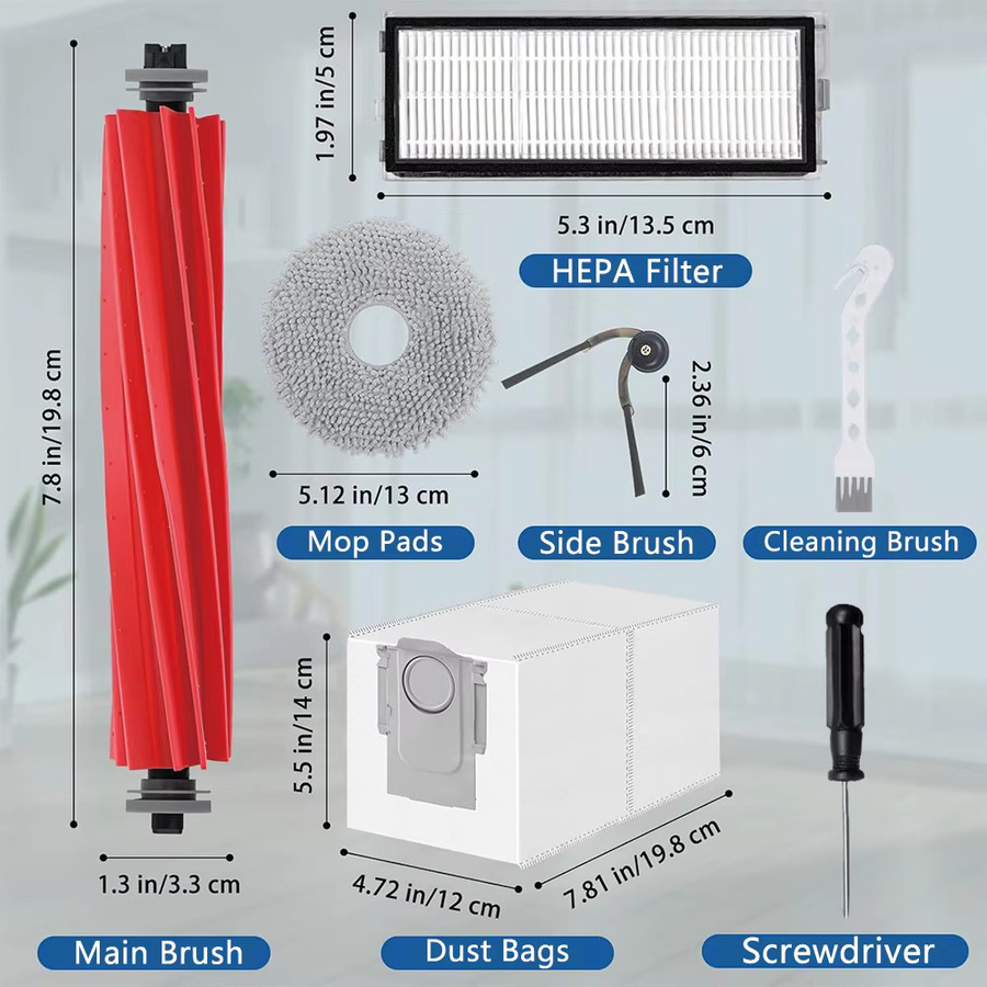 Roborock Zubehör-Ersatzkit für Qrevo Serie QV 35A, QV 35S, QR 598 und QR 798 Roboterstaubsauger - Bild 2