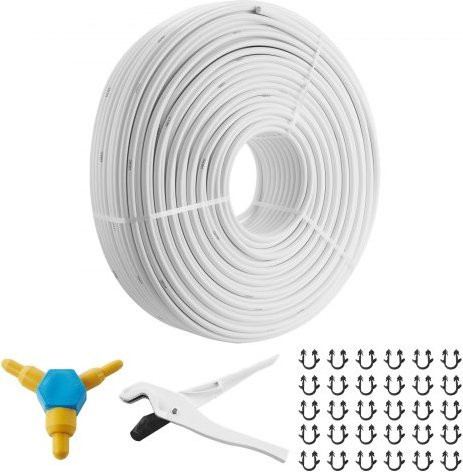 VEVOR Alu-Mehrschichtverbundrohr Weiß, Durchmesser: 16 mm, 300 m PEX-AL-PEX Rohr mit Sauerstoffbarriere für Fußbodenheizung und Warmwasserleitungen - Bild 1