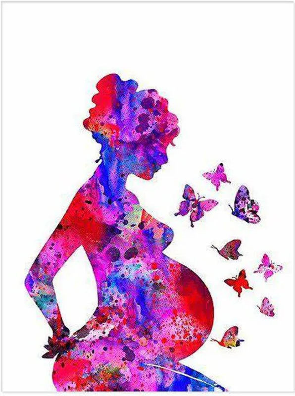 FIYO Diamond Painting Set Cartoon Meerjungfrau Prinzessin Motiv im Querformat, Mehrfarbig, B: 30 cm x H: 20 cm - Bild 1