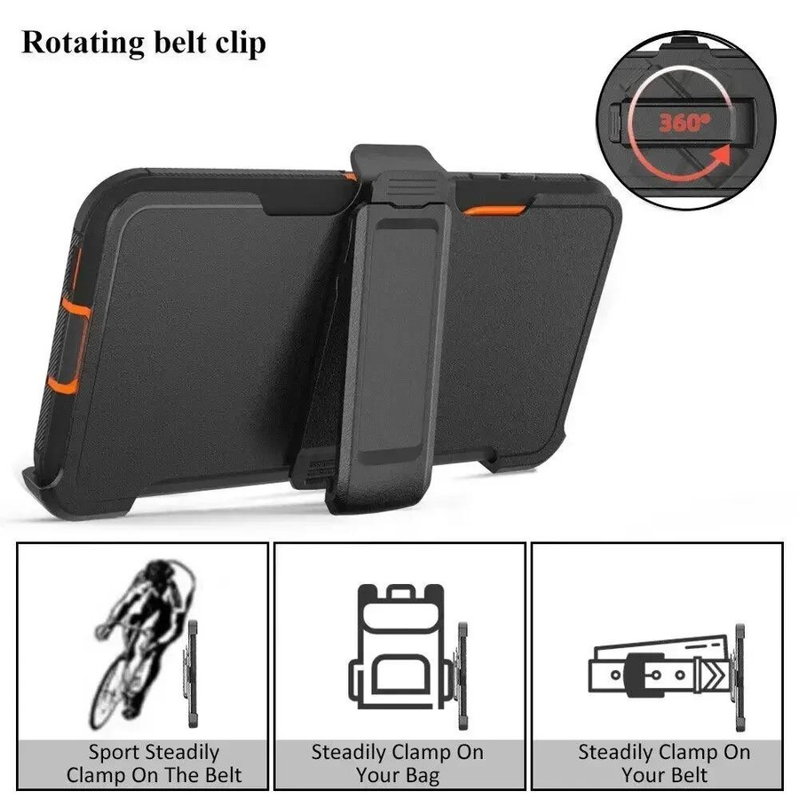 Stoßfeste Schutzhülle mit Gürtelclip für Samsung Galaxy S23 Plus in Schwarz - Bild 3