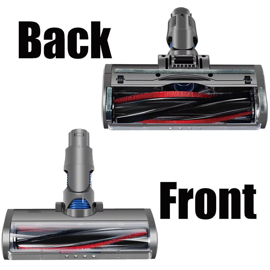 Elektrischer Turbo-Roller-Pinsel mit LED-Licht für Dyson V6 DC58 DC59 DC61 DC62, grau - Bild 4