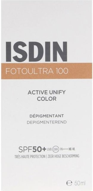 Isdin FotoUltra 100 Active Unify Color Sonnencreme Gesicht, LSF 50+, 50 ml - Bild 1