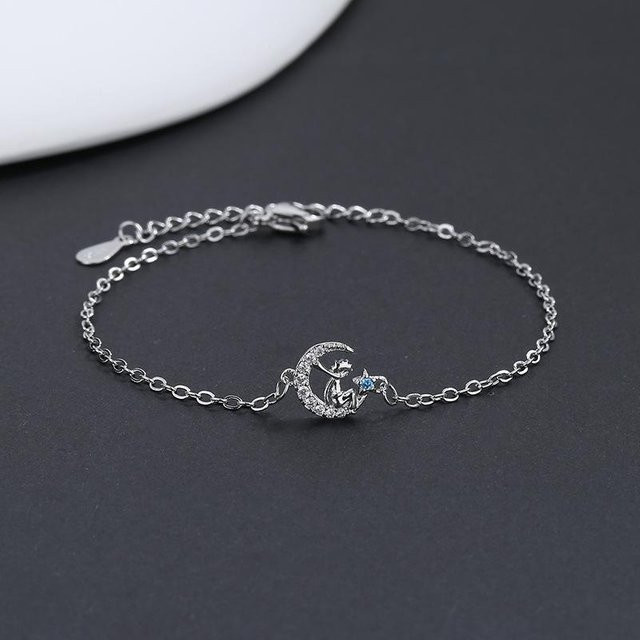 Wucifang Jewelry Armband, 925 Silber, Kristall, Damen, grau - Bild 1