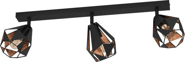 Eglo Deckenleuchte Carlton 3-flammig in Schwarz-Kupfer, moderne Metall-Leuchte in Diamantform, B/T/H: 25,5 x 16,0 cm - Bild 1