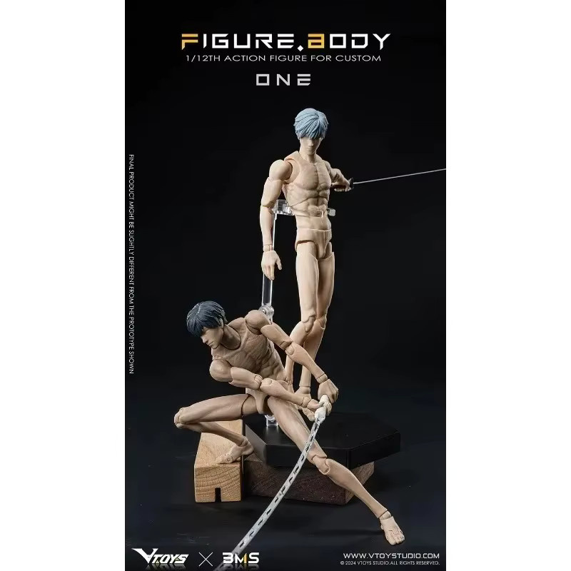 VTOYS X BMS Actionfigur, männlicher Muskelgelenkkörper, bewegliche Puppe, 1:12, superflexibel - Bild 4