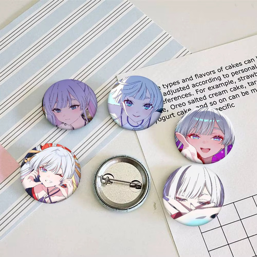 Bilibili Brosche, Anime Cosmic Princess Kaguya, Emaille-Pin, Rund - Bild 2