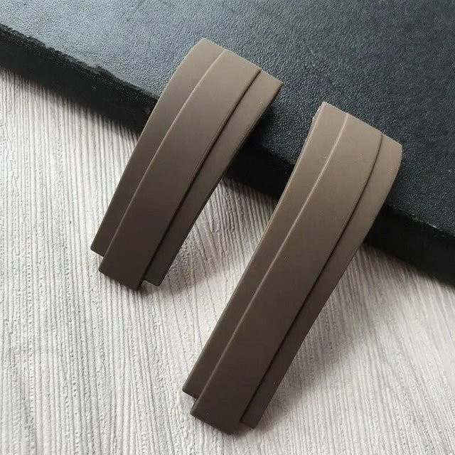 Uhrenarmband Naturkautschuk-Silikon, brown, 20 mm, Unisex - Bild 1