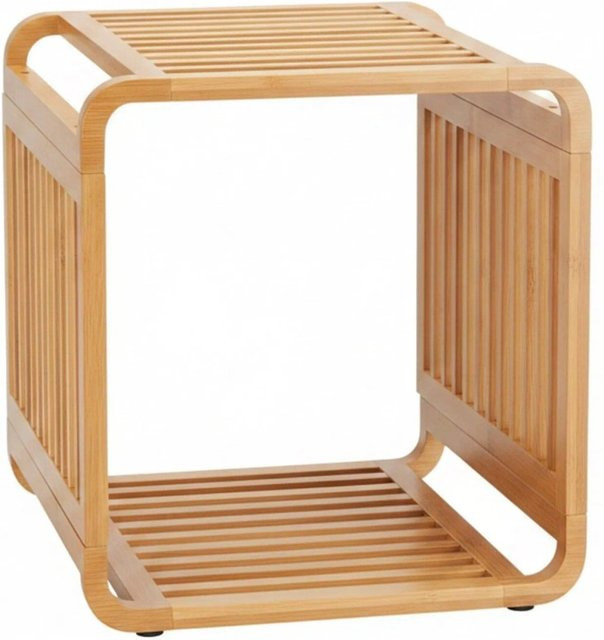 Relaxdays Bambus Regal Natur mit 2 Ablagen, B/T/H: 33 x 33 x 33 cm - Bild 1