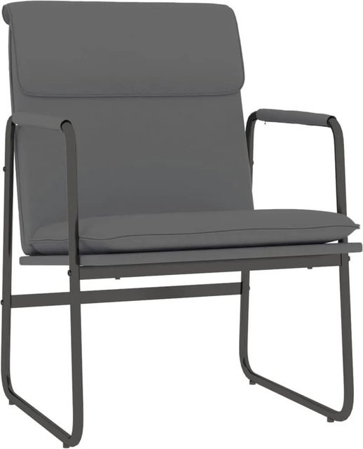vidaXL Loungesessel Grau aus Kunstleder mit Metallrahmen B/T/H: 55 x 64 x 80 cm - Bild 1