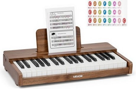 VEVOR Kinder-Keyboard Digitales Holzpiano Walnuss ab 3 Jahren - Bild 1