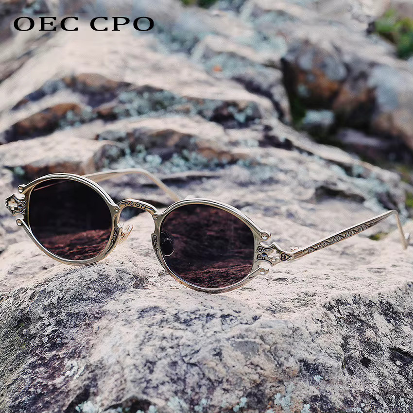 OEC CPO Sonnenbrille Cat-Eye, Metall, Vollrand, Unisex - Bild 3
