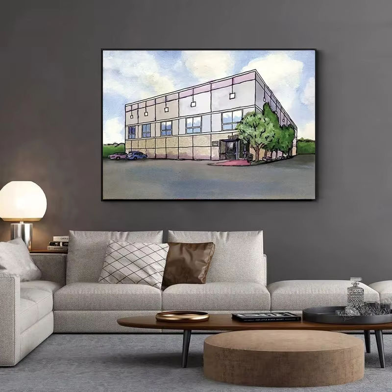 Potdemiel Leinwand Wandkunst Pam Beesly The Office Motiv Aquarell Druck Mehrfarbig - Bild 2