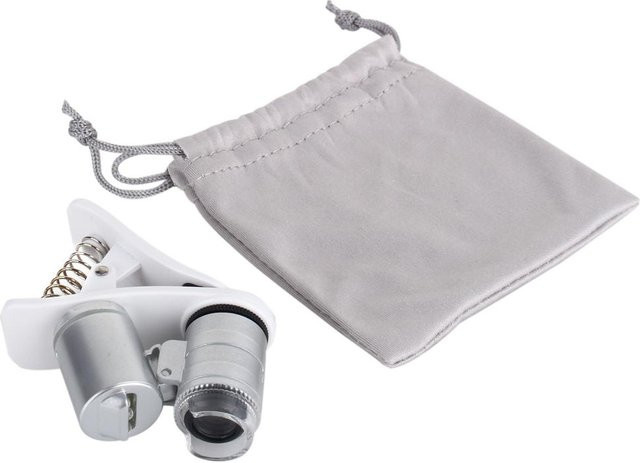 Kkmoon Lupe 60x, mit LED-Beleuchtung, silver - Bild 1