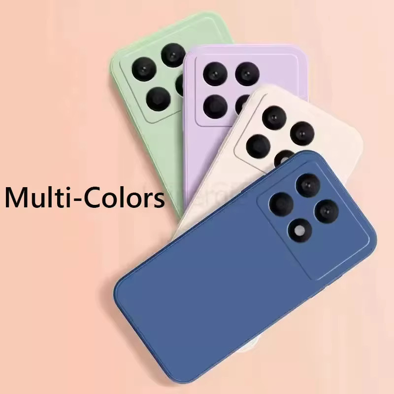 Xiaomi POCO X6 Pro Silikon-Handyhülle Original Square Liquid in Rot, stoßfestes Gehäuse mit weichem Linsenschutz - Bild 2