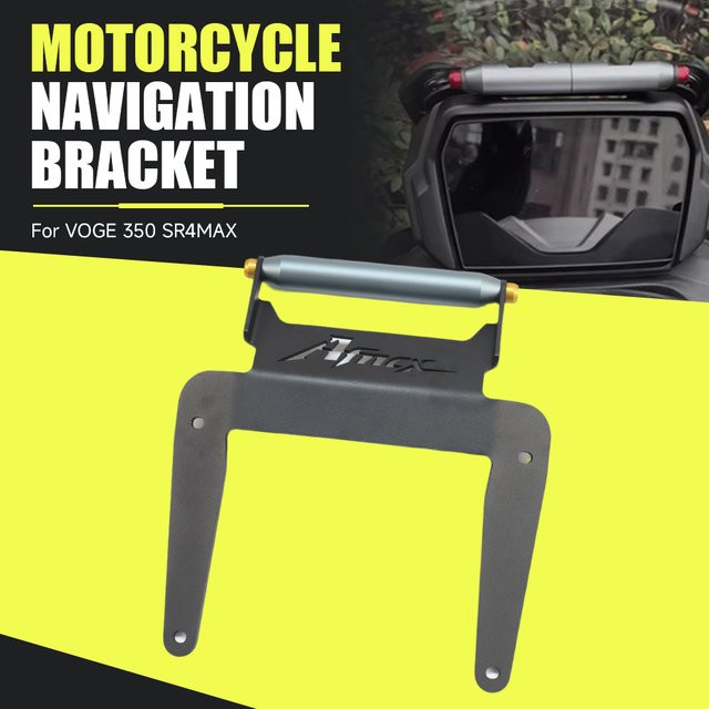 AFNCX GPS-Halterung für SR4MAX 350 Motorrad Navigation und Telefonhalterung aus Aluminiumlegierung, Schwarz, 22 mm - Bild 1