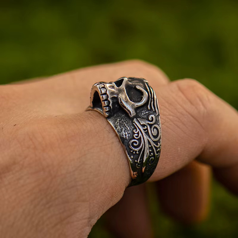 LENNIK Ring Santa Muerte, Silber, Unisex, offen - Bild 2