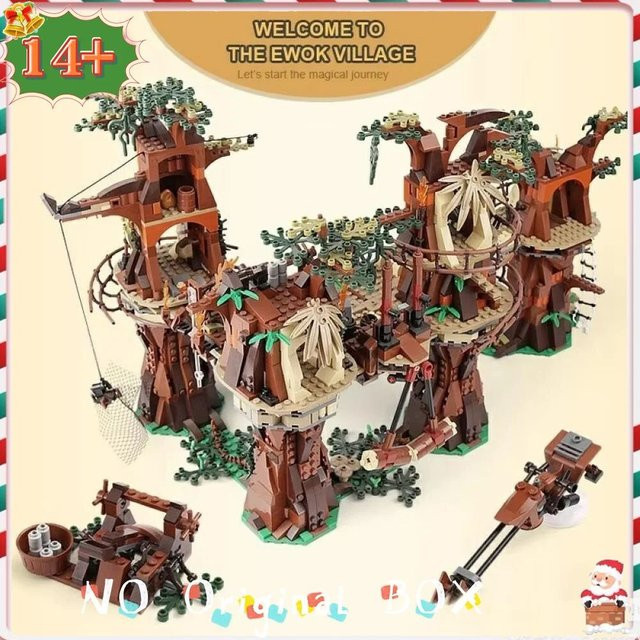 Potdemiel Star Wars Ewoks Bau-Dorferbaugebäude, Modellbausteine-Kit, 1990 Teile, ab 14 Jahren - Bild 1