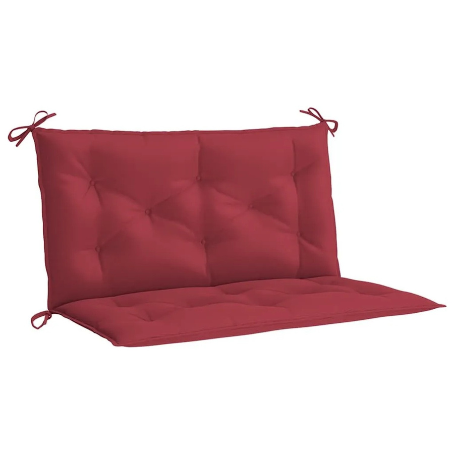 vidaXL Gartenbank-Auflage aus Polyester in Weinrot, wasserabweisend und atmungsaktiv, B/T: 100 x 50 cm und 50 x 7 cm - Bild 2