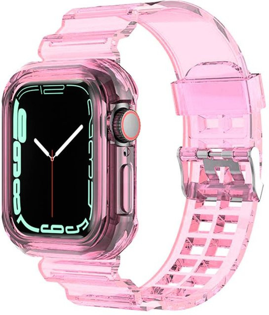 Silikonarmband für Apple Watch, rosa, Unisex - Bild 1