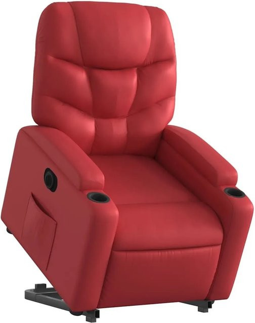 vidaXL Elektrischer Relaxsessel mit Aufstehhilfe in Rot aus Kunstleder - Bild 1