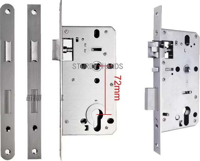 STURDY HANDS Silent Lock-Body-Panel 7255 nach europäischem Standard, Farbe: Silber, B/H: 23 x 235 mm - Bild 1
