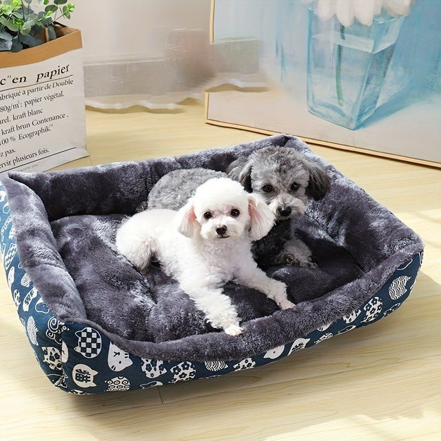 BeiYu Pet Hundebett Sofa in Pink mit Animal-Print aus Mikrofaser für kleine, mittlere und große Hunde sowie Katzen - Bild 1