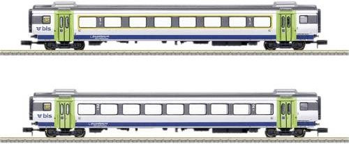 MiniTrix GoldenPassLine der BLS Personenwagen, 2er-Set, Spur N, 1:160 - Bild 1