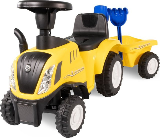 Lemodo New Holland Rutschauto Traktor mit Anhänger blau ab 1 Jahr - Bild 1