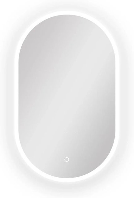 Aica Sanitär Badspiegel Rennbahn mit LED Beleuchtung, dimmbar, CCT Neutral-Warm-Kaltweiß, Memory Touch, B/H: 45 x 75 cm - Bild 1