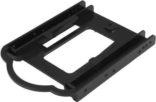 StarTech.com BRACKET125PTP Montageschiene für 3.5 Laufwerksschacht, 5er Pack Speichereinschubadapter für 2.5 SSD/HDD, Schwarz - Bild 1