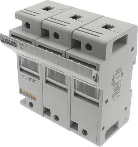 Eaton CH60J3 Sicherungshalter 3phasig 3polig 60A 600V grau 2er-Set - Bild 1
