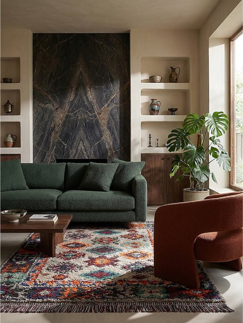 Shaggy-Teppich Kadima Design von TAFRAUT in Multicolor im Retro-Stil, Breite: 200 cm, Tiefe: 300 cm - Bild 1