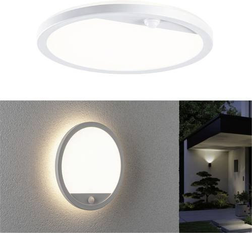 Paulmann Lamina PIR 94662 LED-Außenwandleuchte mit Bewegungsmelder in Weiß - Bild 1